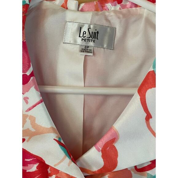 NWT! Vintage Le Suit womens 2 piece set. Blazer & Skirt. Island escape! Size 6P - Picture 3 of 8